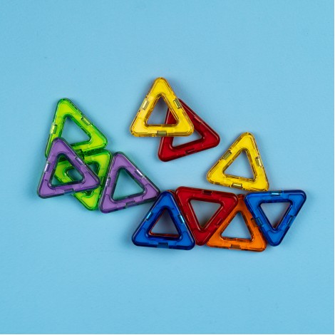 Set inteligent de constructie magnetic, 44 piese multicolore, posibilitati nelimitate