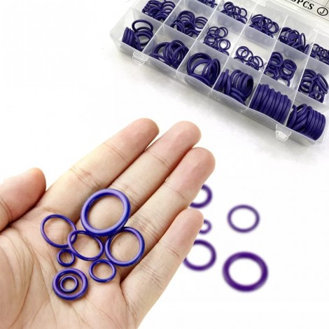 Set inele o-ring cauciuc, 225 piese, 2 - 24 mm, mov Set inele o-ring cauciuc, 225 piese, 2 - 24 mm, mov