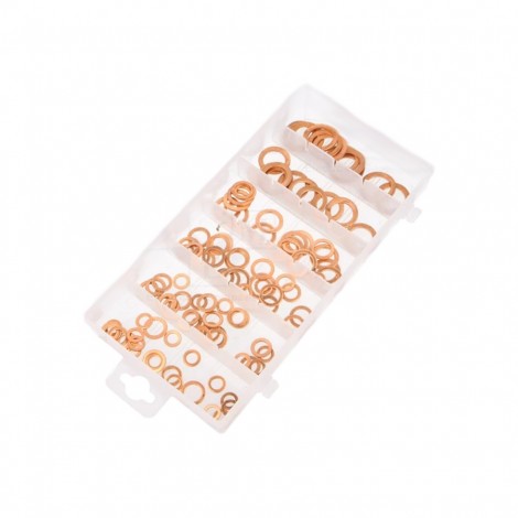 Set inele o-ring cupru, 110 piese, 5/8 - 1/4 inch Set inele o-ring cupru, 110 piese, 5/8 - 1/4 inch