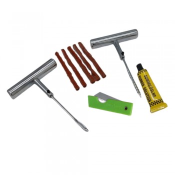 Set profesional reparare anvelope, vulcanizare tubeless la rece cu snur si adeziv cauciuc Set profesional reparare anvelope, vulcanizare tubeless la rece cu snur si adeziv cauciuc