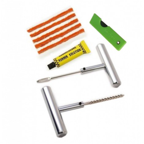 Set profesional reparare anvelope, vulcanizare tubeless la rece cu snur si adeziv cauciuc Set profesional reparare anvelope, vulcanizare tubeless la rece cu snur si adeziv cauciuc