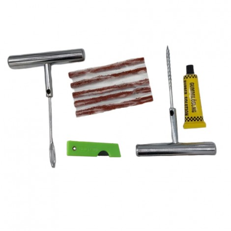 Set profesional reparare anvelope, vulcanizare tubeless la rece cu snur si adeziv cauciuc Set profesional reparare anvelope, vulcanizare tubeless la rece cu snur si adeziv cauciuc