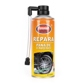 Spray reparatie pana cauciuc tubeless Caspian, 450ml, umfla si lipeste Spray reparatie pana cauciuc tubeless Caspian, 450ml, umfla si lipeste