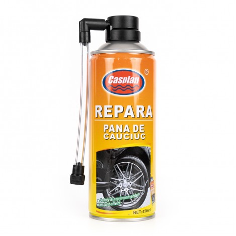 Spray reparatie pana cauciuc tubeless Caspian, 450ml, umfla si lipeste Spray reparatie pana cauciuc tubeless Caspian, 450ml, umfla si lipeste