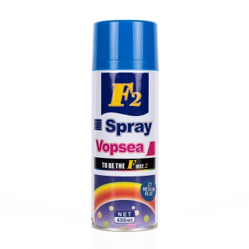 Spray vopsea aerosol F2, albastru, 450ml, pentru metal, lemn si plastic Spray vopsea aerosol F2, albastru, 450ml, pentru metal, lemn si plastic