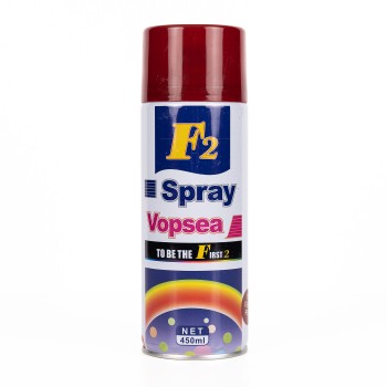 Spray vopsea aerosol F2, rosu, 450ml, pentru metal, lemn si plastic Spray vopsea aerosol F2, rosu, 450ml, pentru metal, lemn si plastic