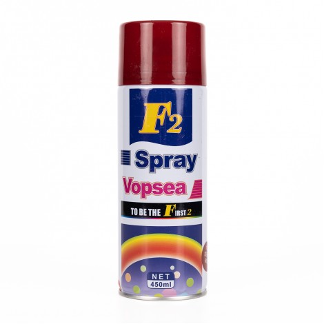 Spray vopsea aerosol F2, rosu, 450ml, pentru metal, lemn si plastic Spray vopsea aerosol F2, rosu, 450ml, pentru metal, lemn si plastic