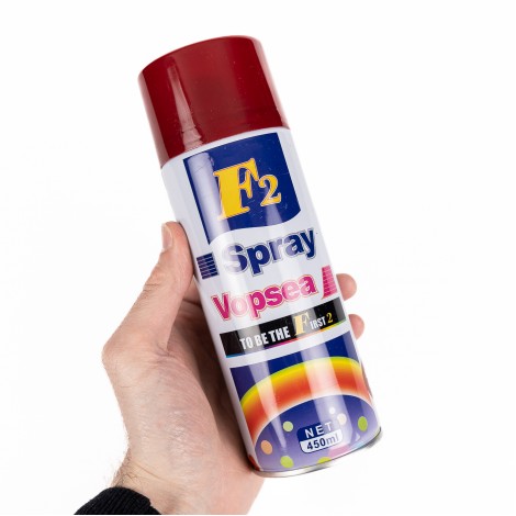 Spray vopsea aerosol F2, rosu, 450ml, pentru metal, lemn si plastic Spray vopsea aerosol F2, rosu, 450ml, pentru metal, lemn si plastic