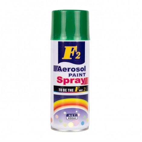 Spray vopsea aerosol F2, verde, 450ml, pentru metal, lemn si plastic Spray vopsea aerosol F2, verde, 450ml, pentru metal, lemn si plastic