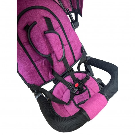 Tricicleta cu scaun reversibil si pozitie de somn, L-Sun SL02, mov