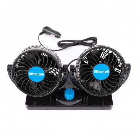 Ventilator auto dublu Mitchell, reglabil, alimentare priza auto 12V Ventilator auto dublu Mitchell, reglabil, alimentare priza auto 12V