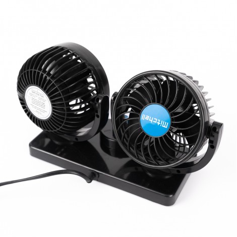 Ventilator auto dublu Mitchell, reglabil, alimentare priza auto 12V Ventilator auto dublu Mitchell, reglabil, alimentare priza auto 12V
