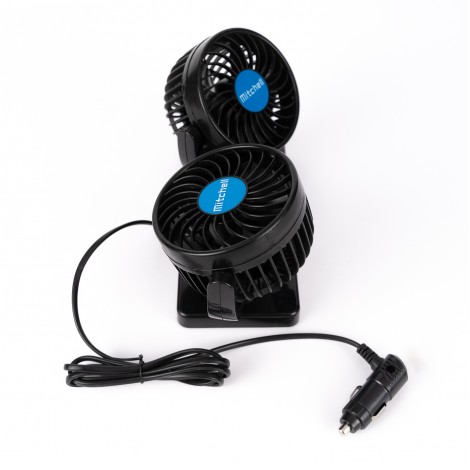 Ventilator auto dublu Mitchell, reglabil, alimentare priza auto 12V Ventilator auto dublu Mitchell, reglabil, alimentare priza auto 12V
