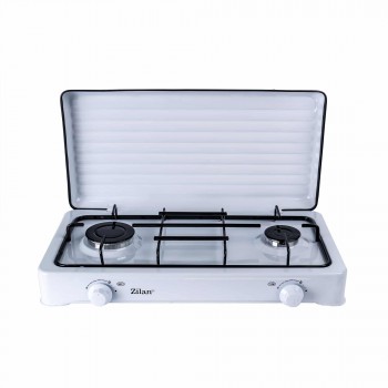 Aragaz emailat 2 ochiuri Zilan ZLN-0025, alimentare GPL butelie, alb