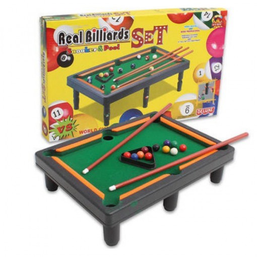 Mini masa de biliard/snooker, set complet pentru copii 43x26x3cm RESIGILAT