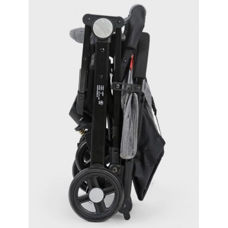 Carucior sport L-Sun C8, ideal calatorii, lift, scari, pliere cu o mana, maner tip troller, super compact si usor, cu pozitie de somn, 0-3ani, gri