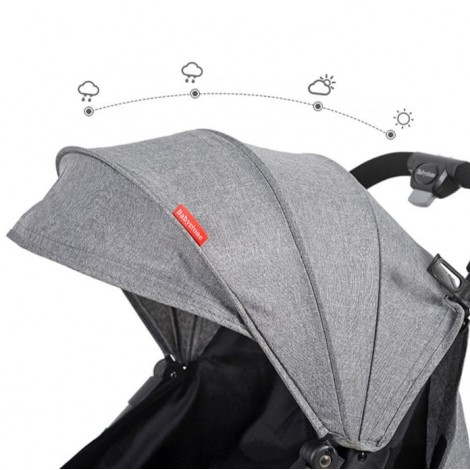 Carucior sport L-Sun C8, ideal calatorii, lift, scari, pliere cu o mana, maner tip troller, super compact si usor, cu pozitie de somn, 0-3ani, gri