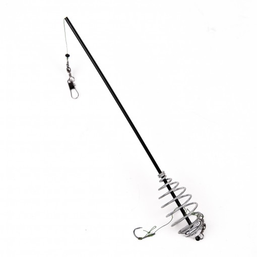 Montura arc cu tija cu carlig pe fir de par si fir textil