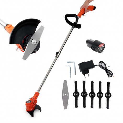 Motocoasa NumberOne cu acumulator, trimmer cu tija reglabila, 12V, 1680 W
