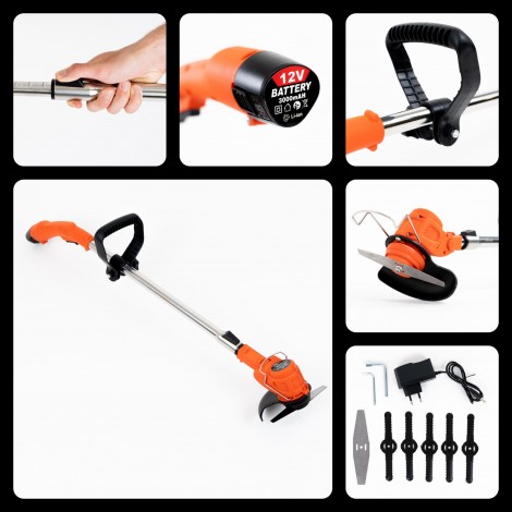 Motocoasa NumberOne cu acumulator, trimmer cu tija reglabila, 12V, 1680 W